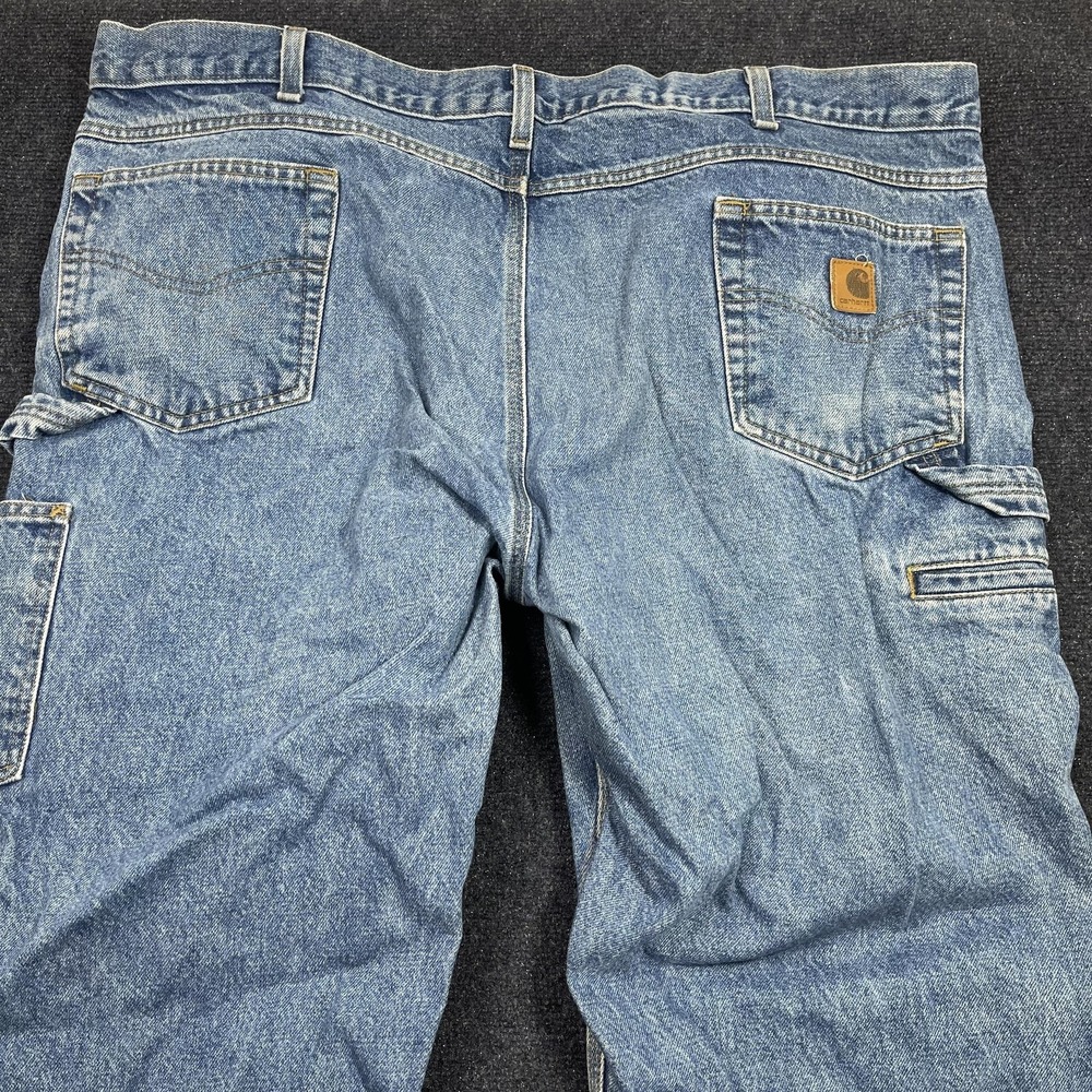 Carhartt B171 DST Relaxed Fit Jeans Mens 44x32 Stone Blue Denim Straight